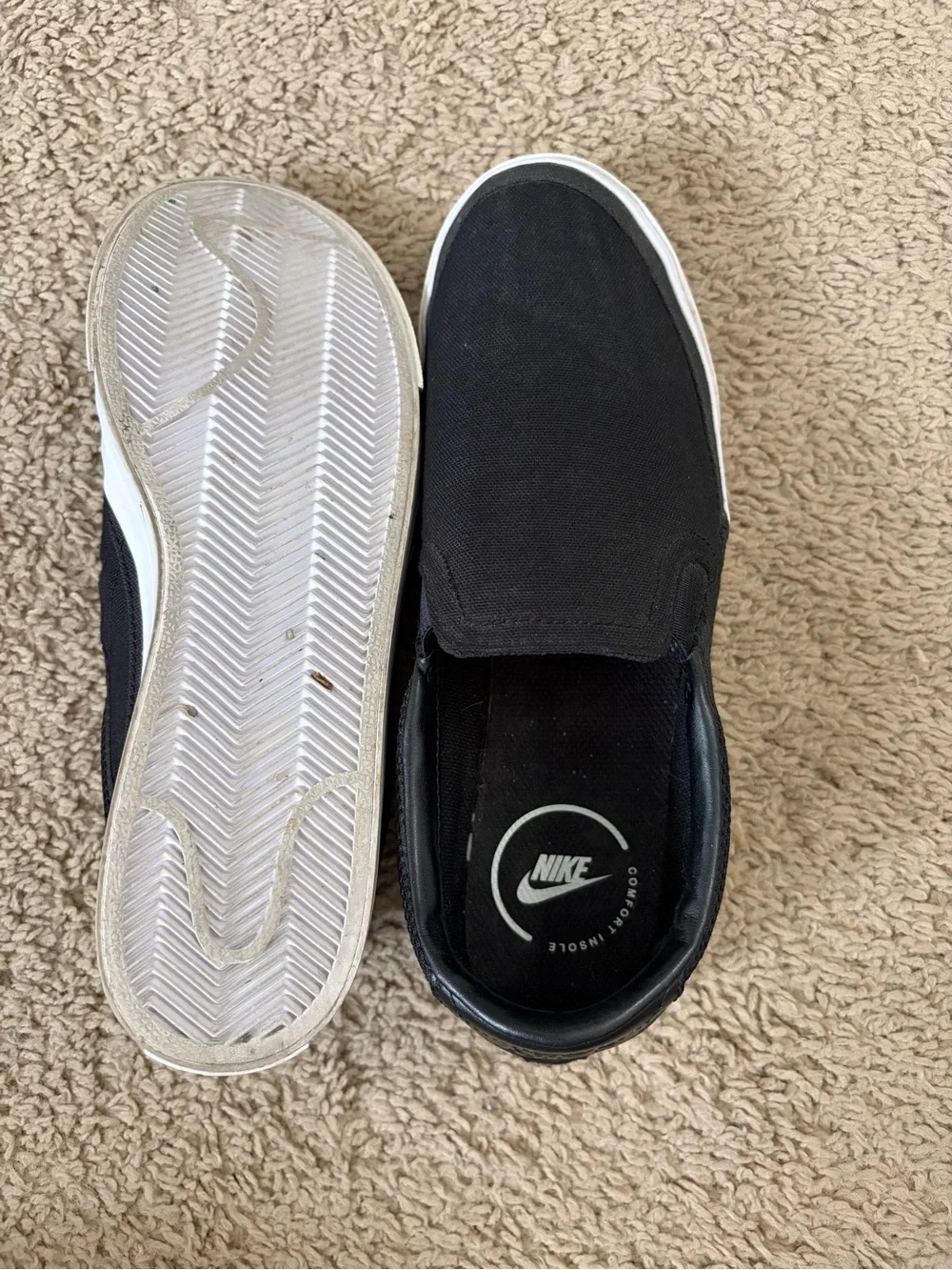 Nike Black & White Low-Top Skate Sneakers